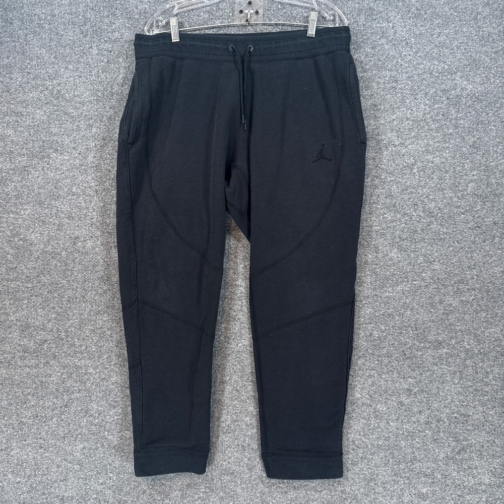 Jordan Flight Fleece Joggers Mens XL Black Jumpman Tapered Sweatpants Athletic